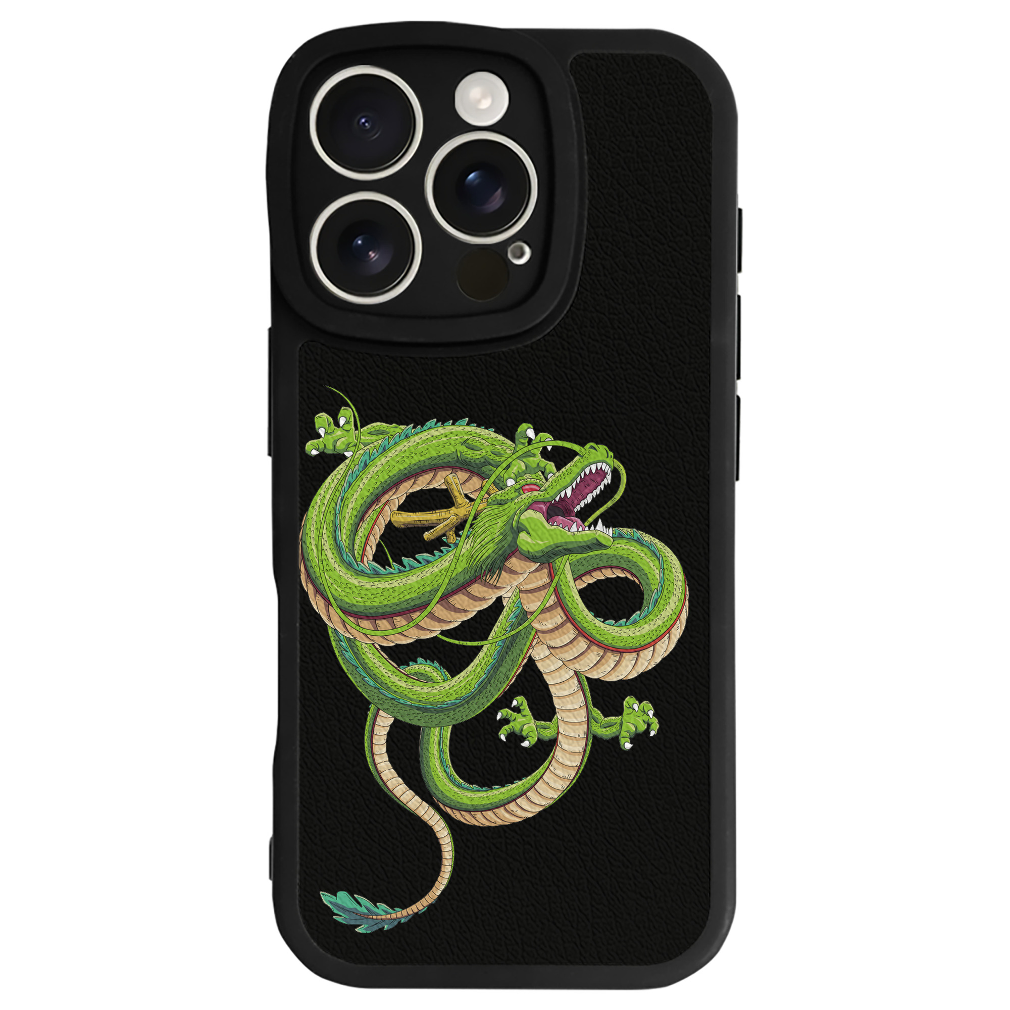 （画像用） ドラゴンボール 神龍 シェンロン DRAGON BALL Shenron 【iPhone 16シリーズ対応】シリコンスマホケース（レザー調） 材質：シリコン